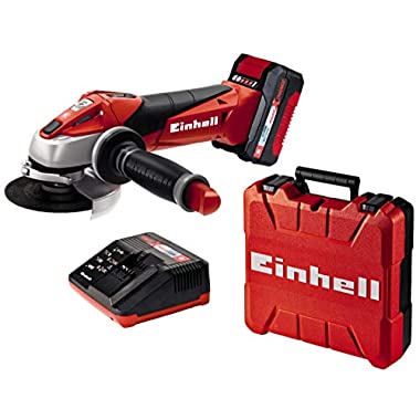 Einhell Expert Amoladora TE-AG 18/115 Li Kit Power X-Change, Li-Ion, 18 V, incluida Batería de 3,0 Ah y Cargador Rápido (ref. 4431119)